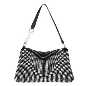 9391 Bling Clutch Purse Crossbody Handbag Rhinestone Money Handbag